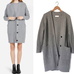 Everlane | Chunky Wool Cardigan Coat Gray